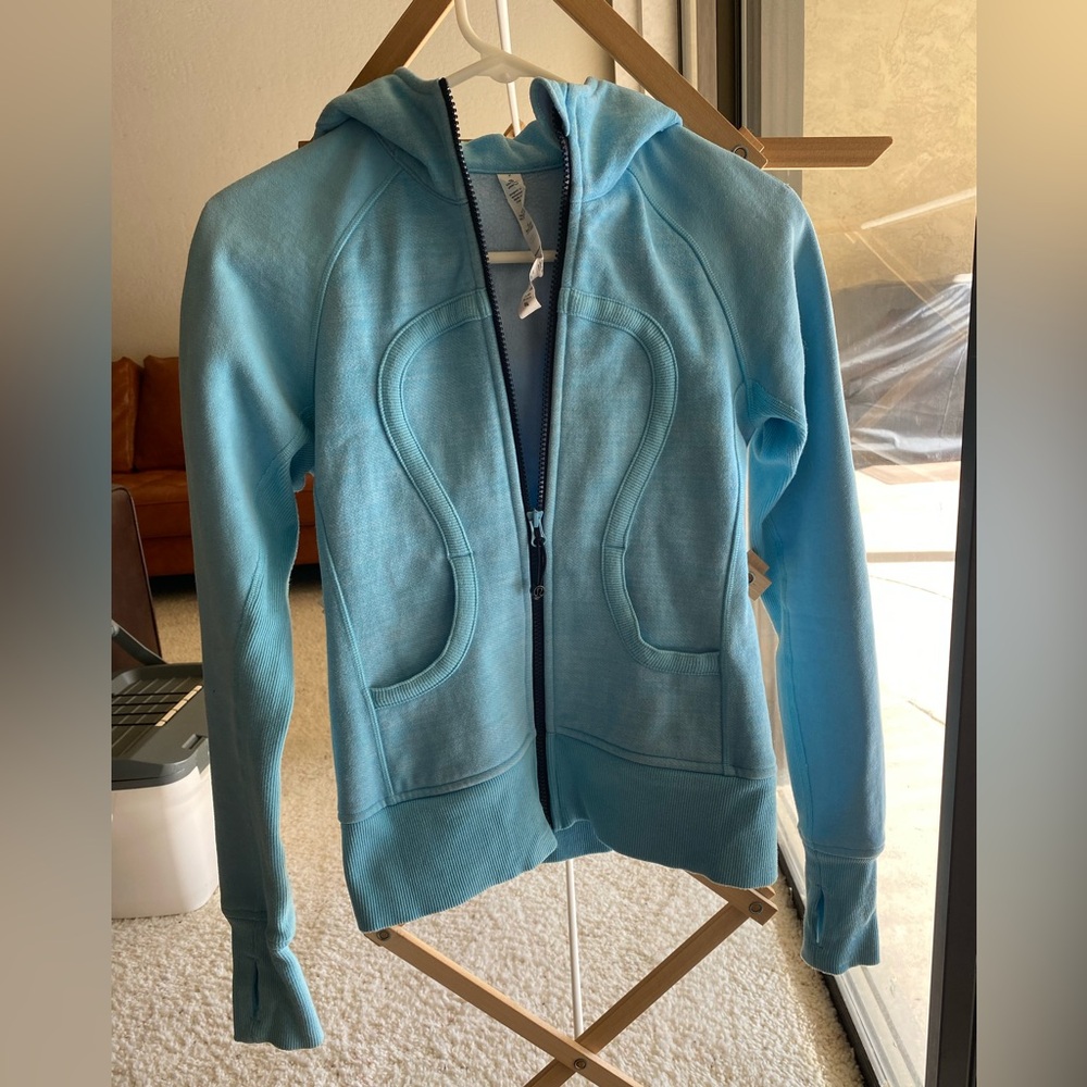 Lululemon Light Blue Zip Up Jacket - Size 2